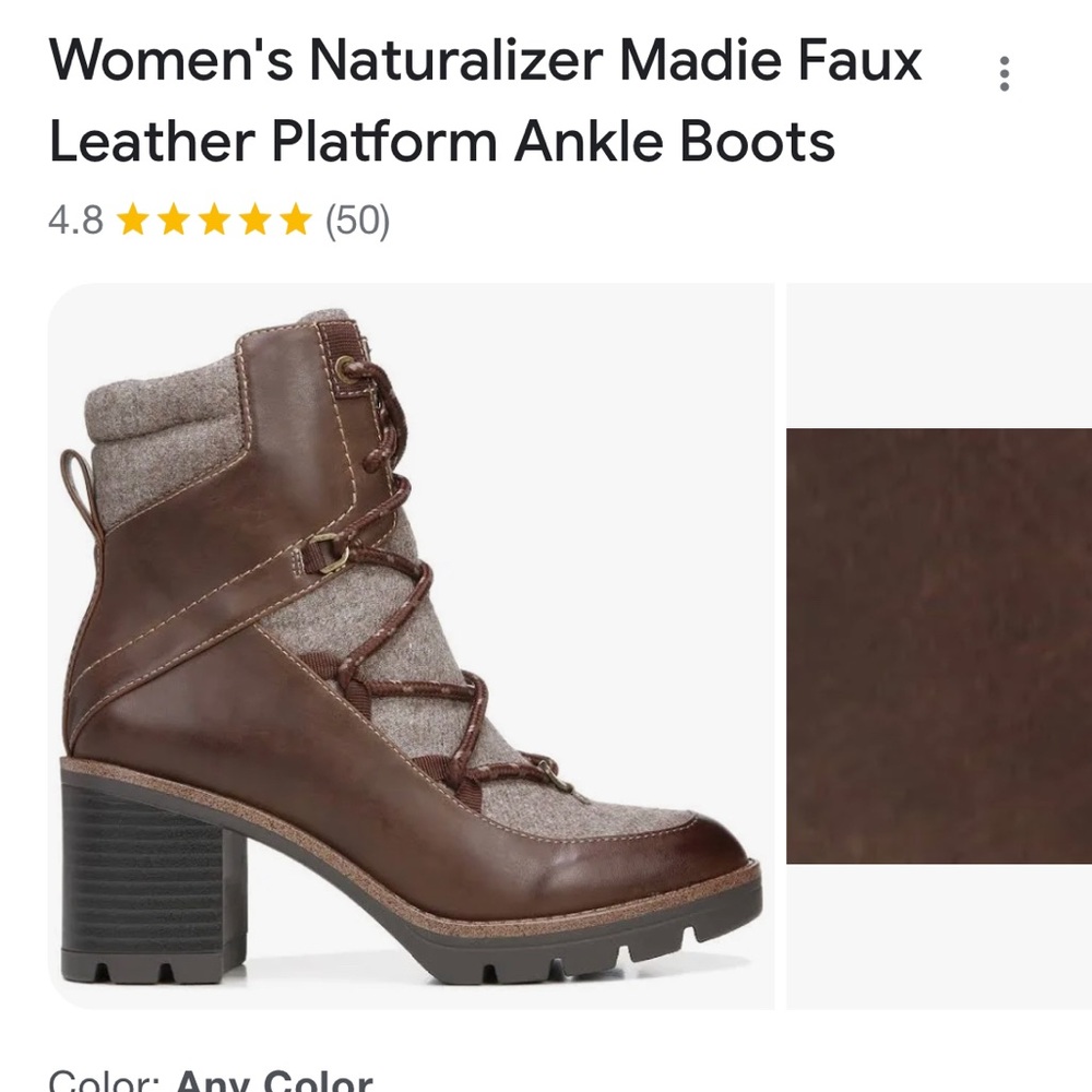 Naturalizer madie Brazil nut boot 9 comfort boot